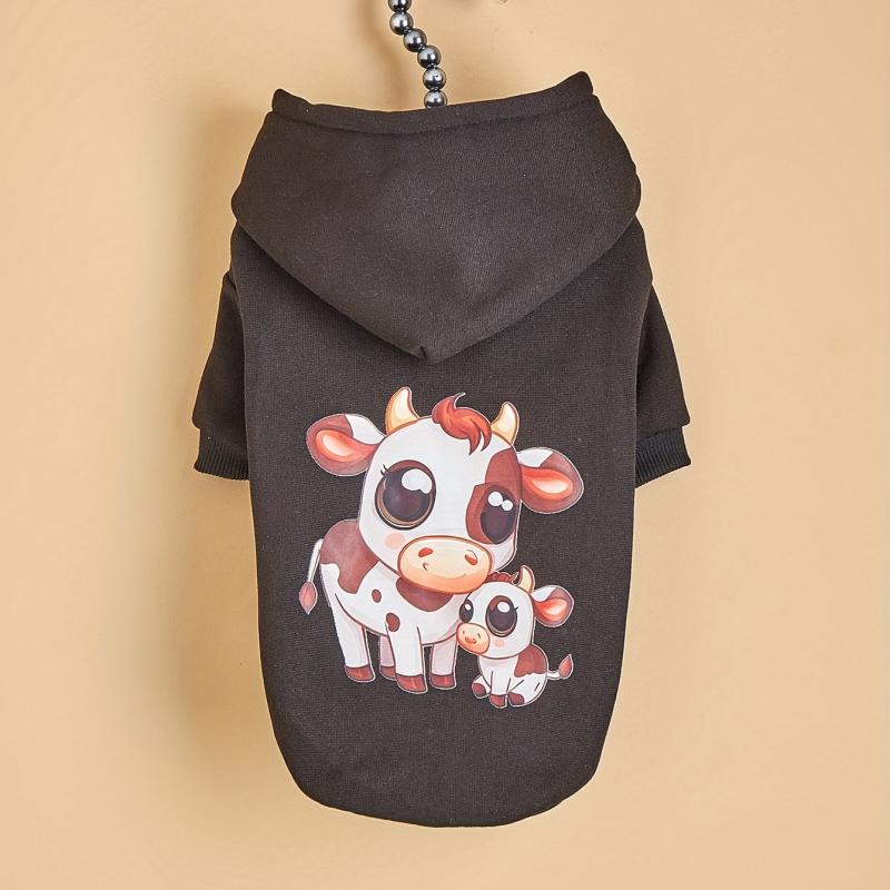 Cartoon Cow Pet Hoodie - Stay Warm & Stylish This Winter