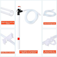 Fish Tank Vacuum Gravel Water Filter Siphon Wiper Changer