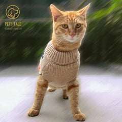 Cat Sweater Heart Graphic Pet Clothing Warm for Autumn and Winter