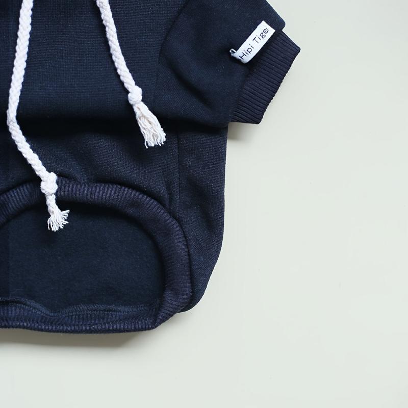 Lined Pet Hooded Sweatshirt Drawstring Dog Hoodie
