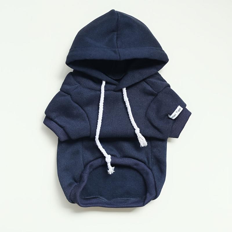 Lined Pet Hooded Sweatshirt Drawstring Dog Hoodie