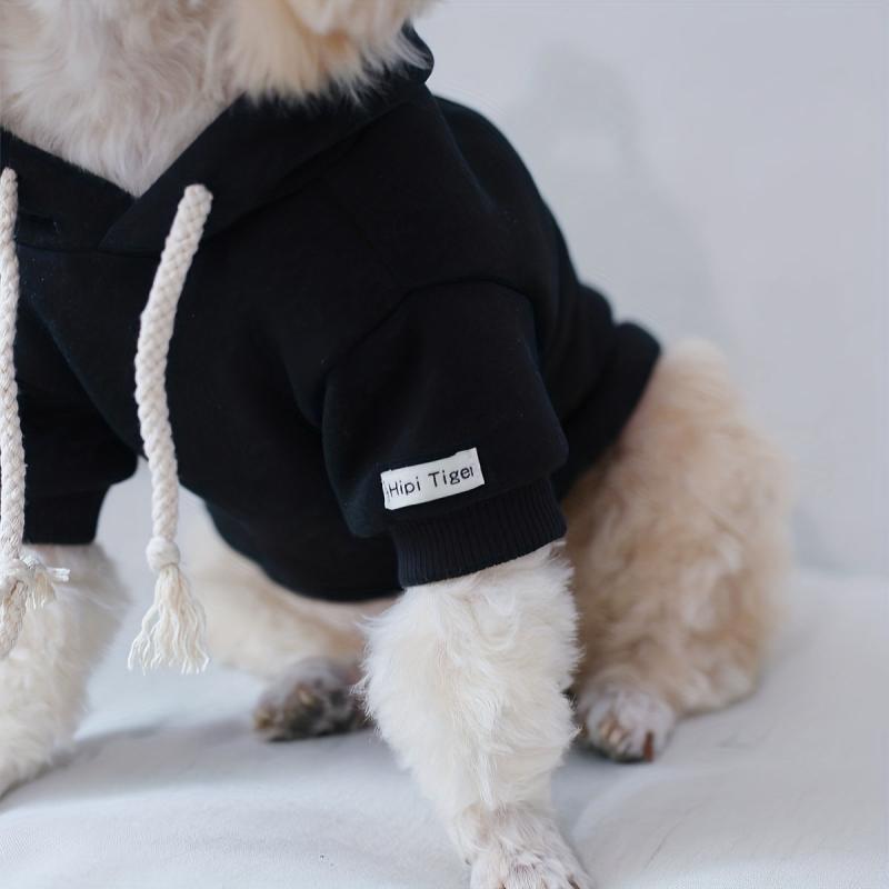 Lined Pet Hooded Sweatshirt Drawstring Dog Hoodie