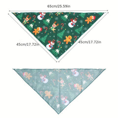 Pet Christmas Triangle Scarf Dog Saliva Towel Neck Cover Accessories