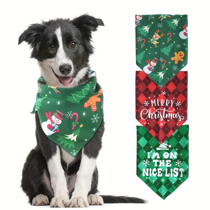Pet Christmas Triangle Scarf Dog Saliva Towel Neck Cover Accessories