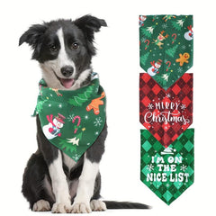 Pet Christmas Triangle Scarf Dog Saliva Towel Neck Cover Accessories