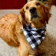 Pet Plaid Scarf Triangle Cat Collar Dog Bandana Christmas Ornament