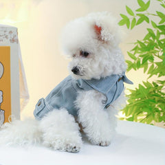 Vintage Denim Pet Coat for Stylish and Warm Winter Wear