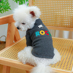 Rock Graphic Pet Turtleneck Sweater For Dog