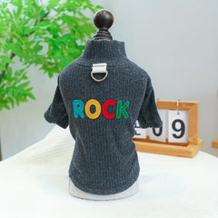 Rock Graphic Pet Turtleneck Sweater For Dog