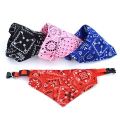 Adjustable Cat Bandana Washable Graphic Cat Bow Tie Kitten Dog Scarf Bib Collar