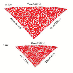 Pet Bandana Cat and Dog Saliva Towel Triangle Scarf for Festive Celebrations