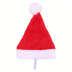 Christmas Pet Santa Hat Small Dog Hat Red Plush Puppy Cap