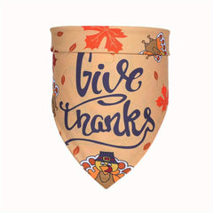 Thanksgiving Dog Scarf Double Layered Triangle Bib for Dogs and Cats Pet Towel