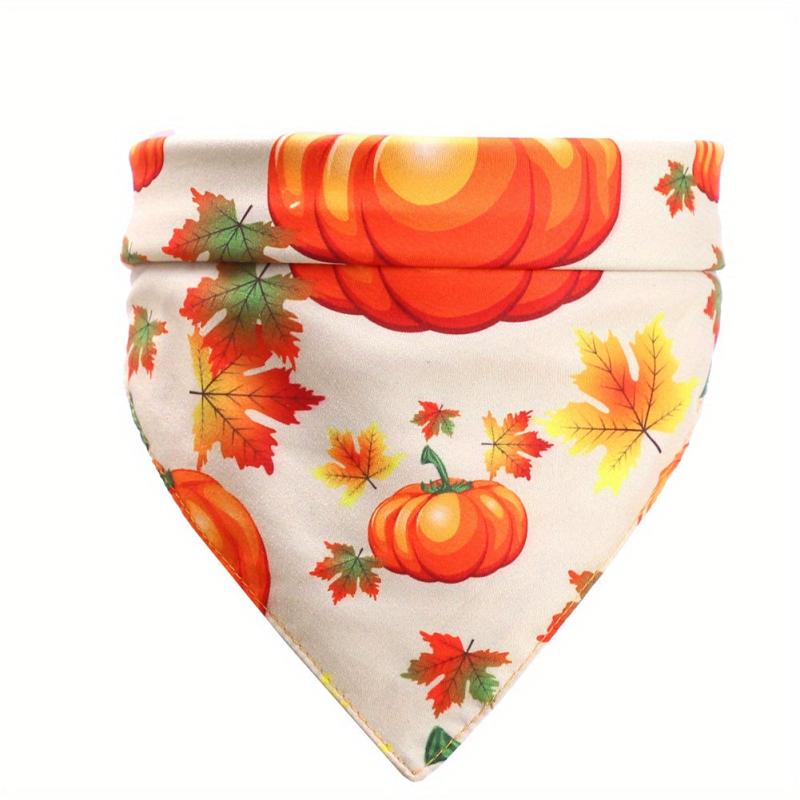 Thanksgiving Dog Scarf Double Layered Triangle Bib for Dogs and Cats Pet Towel
