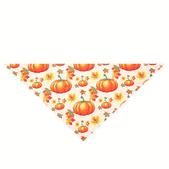 Thanksgiving Dog Scarf Double Layered Triangle Bib for Dogs and Cats Pet Towel