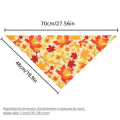Thanksgiving Dog Scarf Double Layered Triangle Bib for Dogs and Cats Pet Towel
