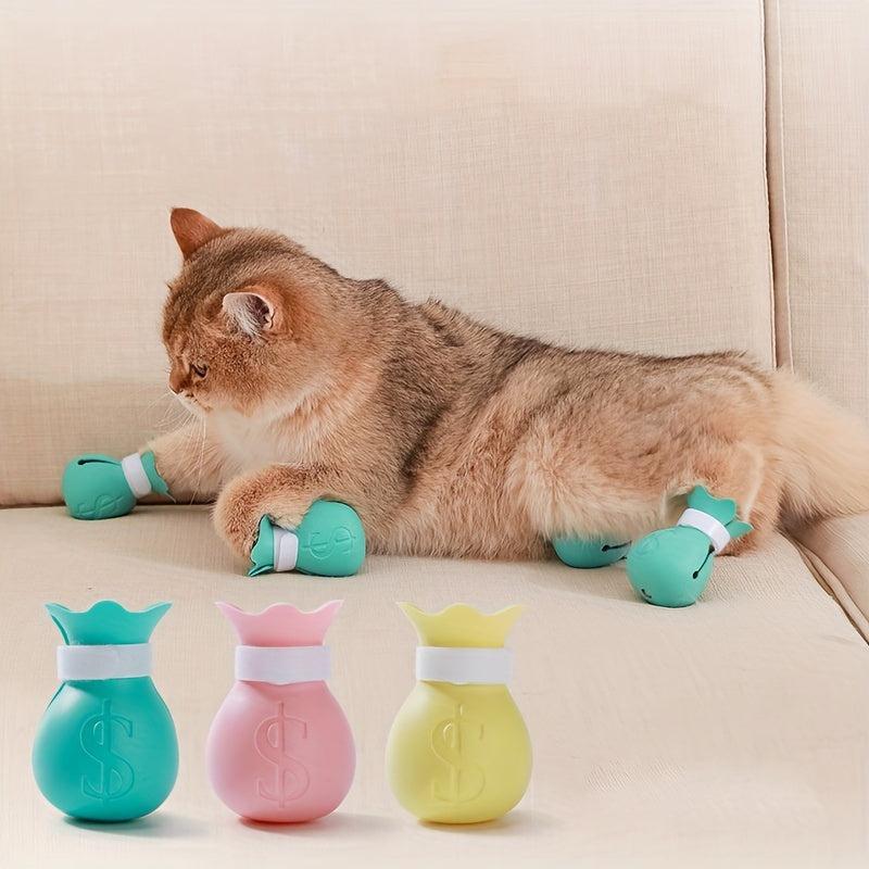 Cat Foot Protector Anti Scratch Cat Shoes Adjustable Cat Paw Protector Grooming