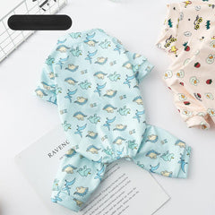 Cartoon Pet Jumpsuit Dog Pajamas Soft and Comfortable Pet Clothes