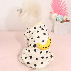 Striped Cartoon Bear Pet Jumpsuit Dog Loungewear
