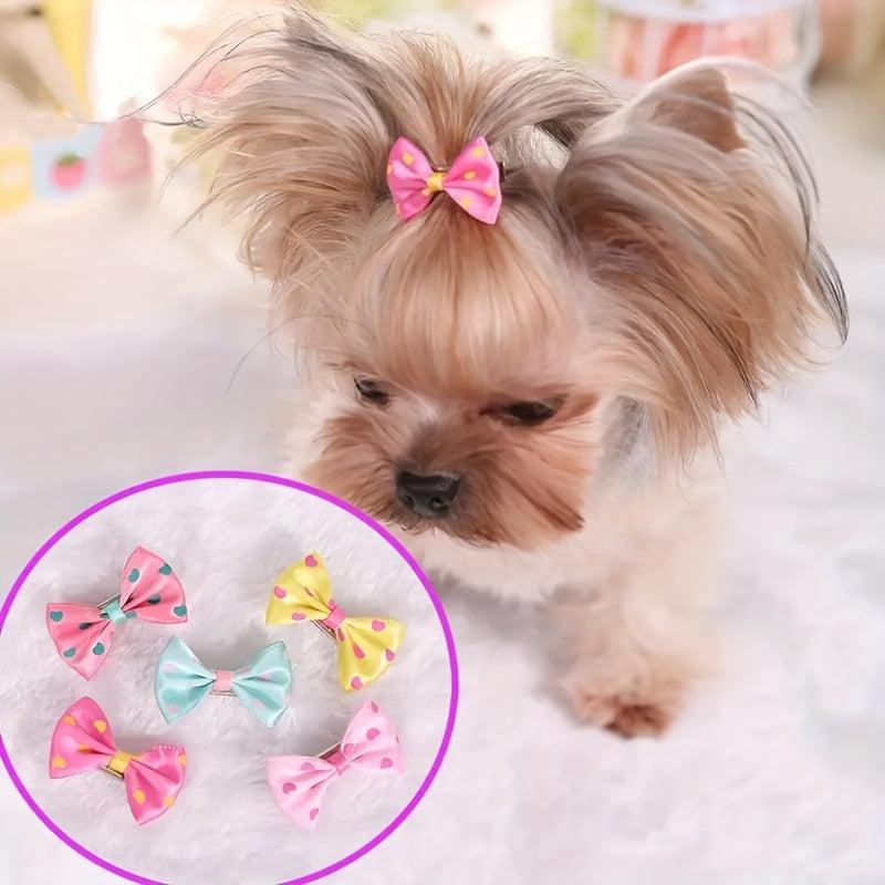 Pet Bowknot Hair Clips for Dog and Cat, Headwear Accessories