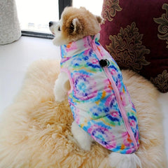 Zippered Dog Vest Sweater With Leash Attachment