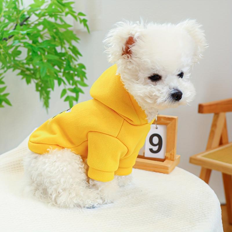 Pet Hoodie with Letter Graphic Print for Dogs and Cats