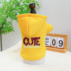 Pet Hoodie with Letter Graphic Print for Dogs and Cats