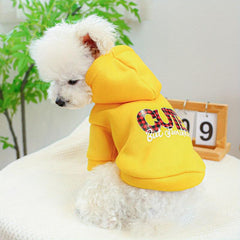 Pet Hoodie with Letter Graphic Print for Dogs and Cats