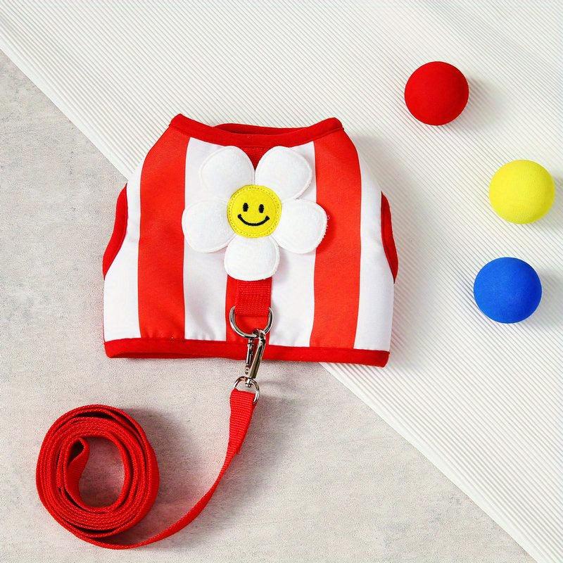 Summer Sunflower Pet Harness & Leash Set
