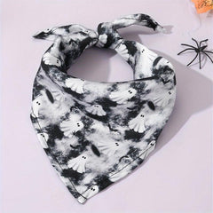 Halloween Pet Scarf Cracked Hand Bone Graphic Dog Saliva Towel