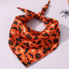 Halloween Pet Scarf Cracked Hand Bone Graphic Dog Saliva Towel