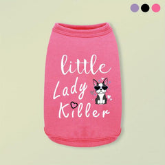Little Lady Killer Graphic Pet Breathable Vest Dog Cat Summer Clothes