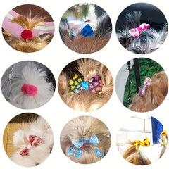 20pcs Puppy Dog Hair Bows w/ Metal Clips Hair Accessories for Stylish Look
