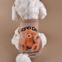 Warm and Cozy Dog Sweater with Bear Pattern