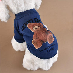 Warm and Cozy Dog Sweater with Bear Pattern