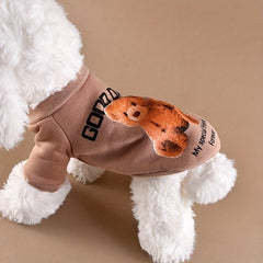 Warm and Cozy Dog Sweater with Bear Pattern