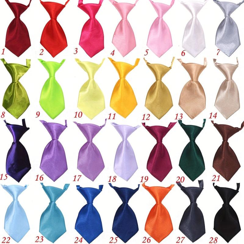 10pcs Mixed Random Pet Solid Small Neck Ties For Small Dogs