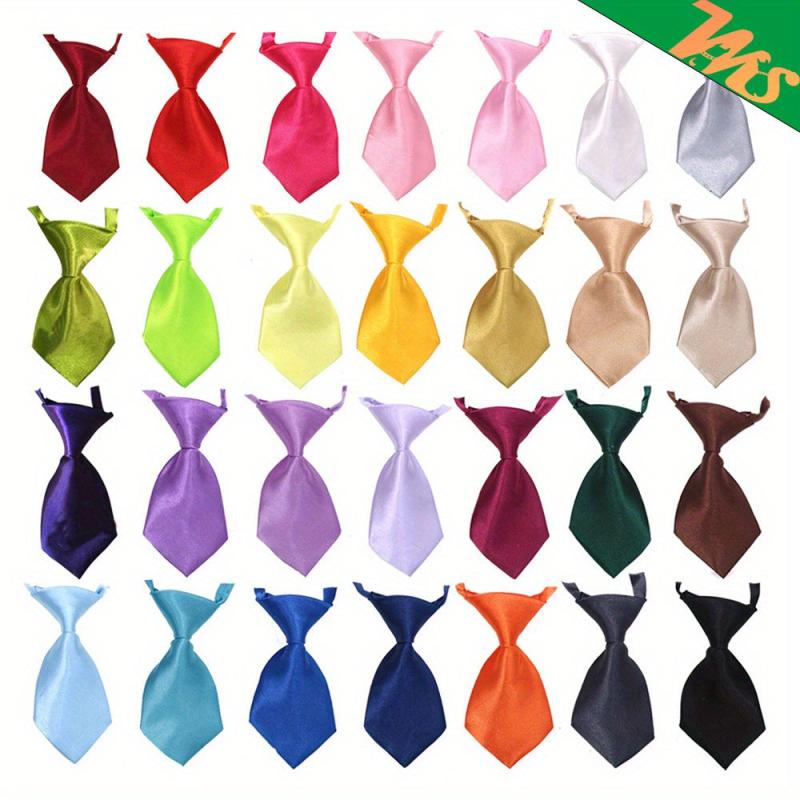10pcs Mixed Random Pet Solid Small Neck Ties For Small Dogs