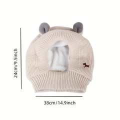 Dog Winter Head Ears Rabbit Ear Dog Cold Winter Hat Pet Knitted Headgear