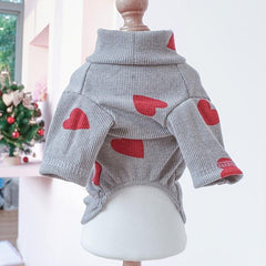 Love Heart Pattern Sweater for Small-Medium Dogs & Cats