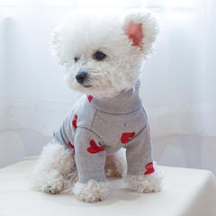 Love Heart Pattern Sweater for Small-Medium Dogs & Cats