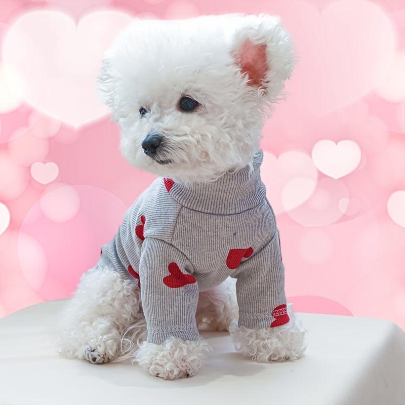Love Heart Pattern Sweater for Small-Medium Dogs & Cats