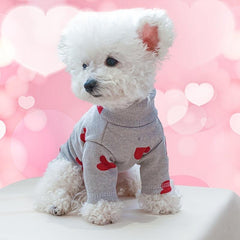 Love Heart Pattern Sweater for Small-Medium Dogs & Cats