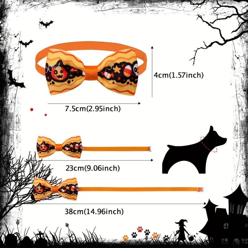 Halloween Pet Tie Cat Dog Adjustable Collar Decoration