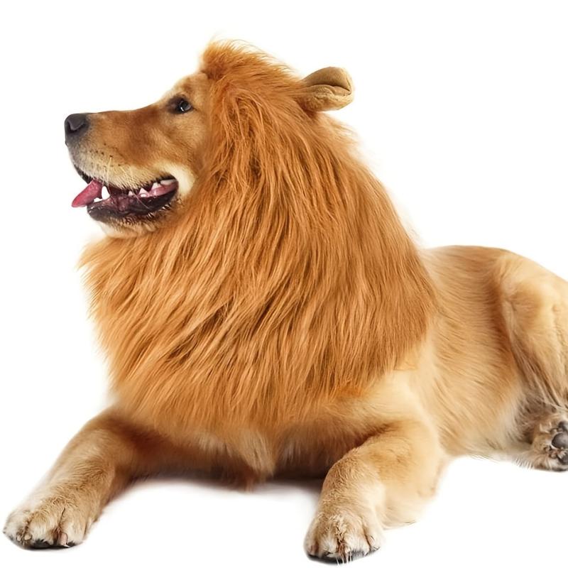 Adjustable Lion Wig with Ears for Dogs and Fun Mane Costume