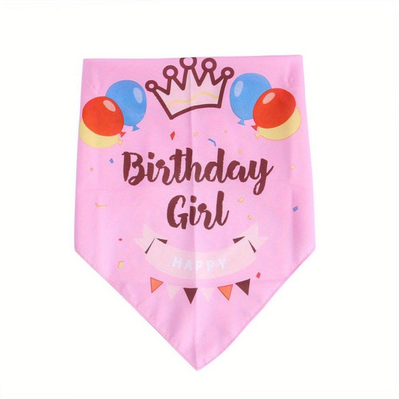 Pet Birthday Triangle Scarf Dog Bibs Dog Saliva Towel Pet Birthday