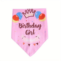 Pet Birthday Triangle Scarf Dog Bibs Dog Saliva Towel Pet Birthday