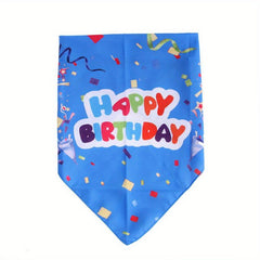 Pet Birthday Triangle Scarf Dog Bibs Dog Saliva Towel Pet Birthday