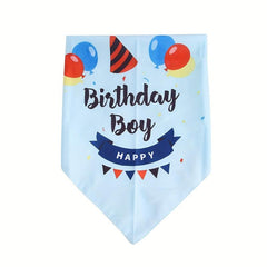 Pet Birthday Triangle Scarf Dog Bibs Dog Saliva Towel Pet Birthday