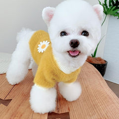 Daisy Flower Pet Sweater - Cozy and Stylish